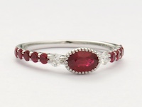 Fiery Red Ruby Engagement Ring