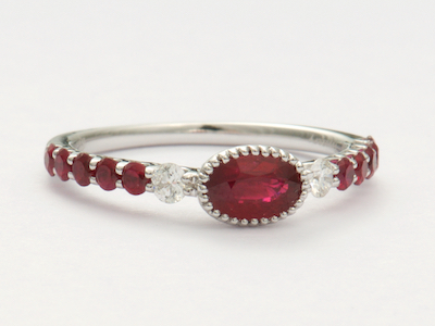 Fiery Red Ruby Engagement Ring