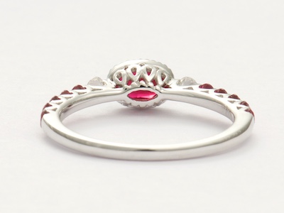 Fiery Red Ruby Engagement Ring