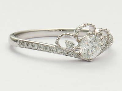 Sweet and Flirty Diamond Engagement Ring