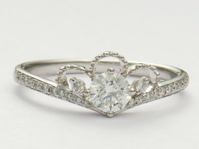 Sweet and Flirty Diamond Engagement Ring