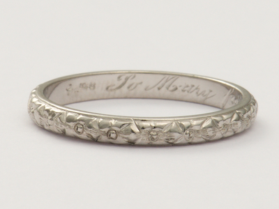 Hand Engraved Antique Wedding Ring