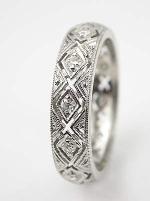 Art Deco Antique Filigree Wedding Ring