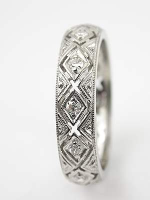 Art Deco Antique Filigree Wedding Ring