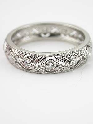 Art Deco Antique Filigree Wedding Ring