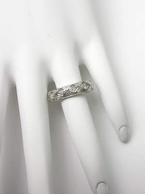 Art Deco Antique Filigree Wedding Ring