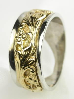Art Carved  Vintage Wedding Ring